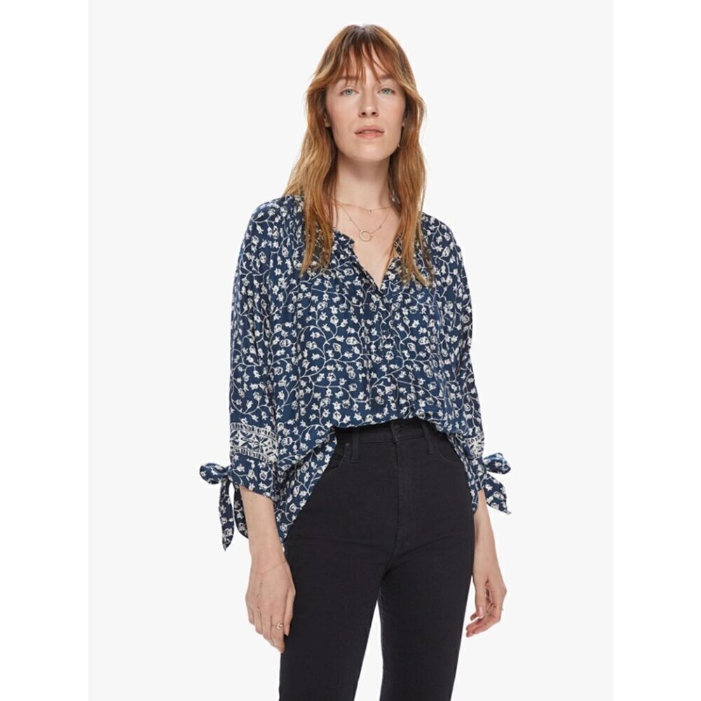 💕NATALIE MARTIN💕 Remy Top ~ Pomegranate Indigo Blue XS NWT
